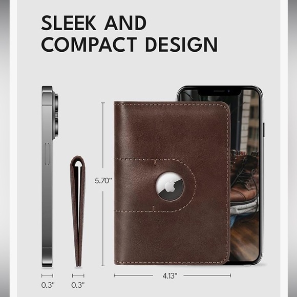 Passport Men’s Case Genuine Leather Color Brown - Picture 4 of 15